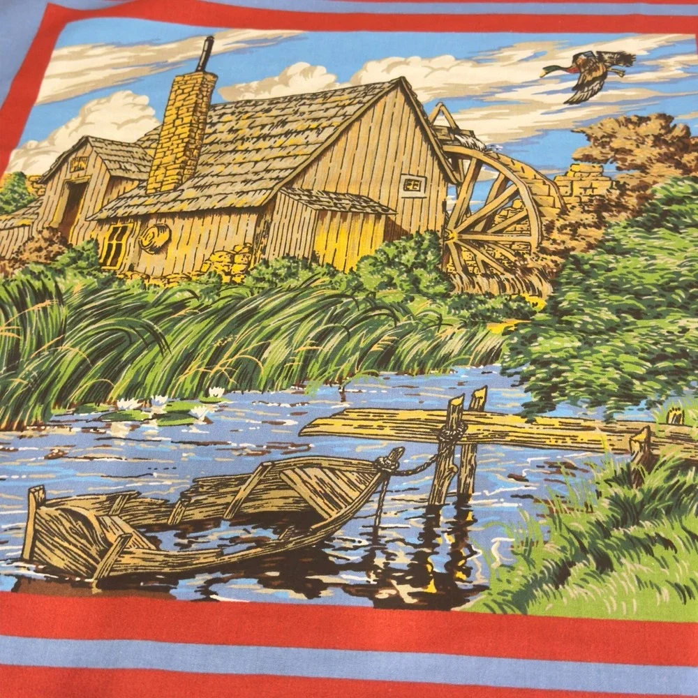 Farmhouse Barn Mill Country Living Fabric 35